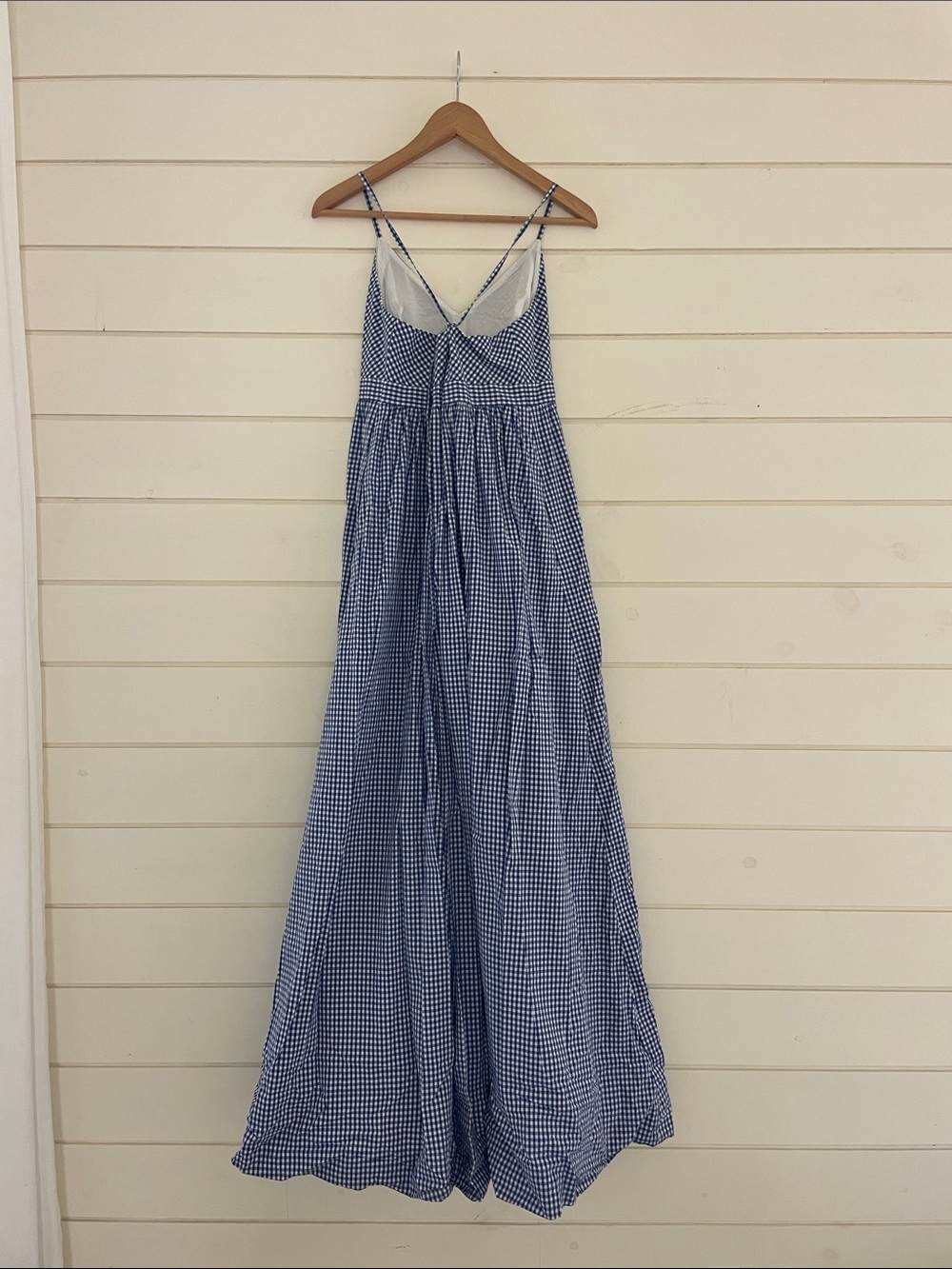 J. Crew Blue and White Gingham Gown size 8 - Picture 2 of 3